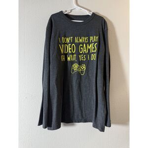 I don't always play video games long sleeve boys XL